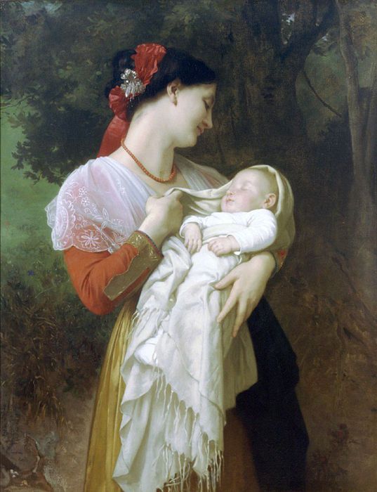 А. Бугро "Материнское счастье". 1869г.